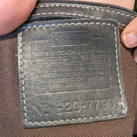 Black leather Coach Purse - Picture 3 of 3